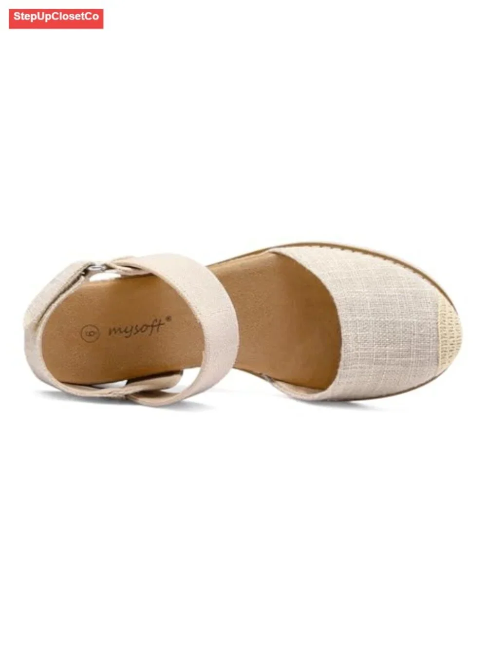 Women's Low Wedge Sandals Closed Toe Espadrilles Slip on Ankle Strap Walking